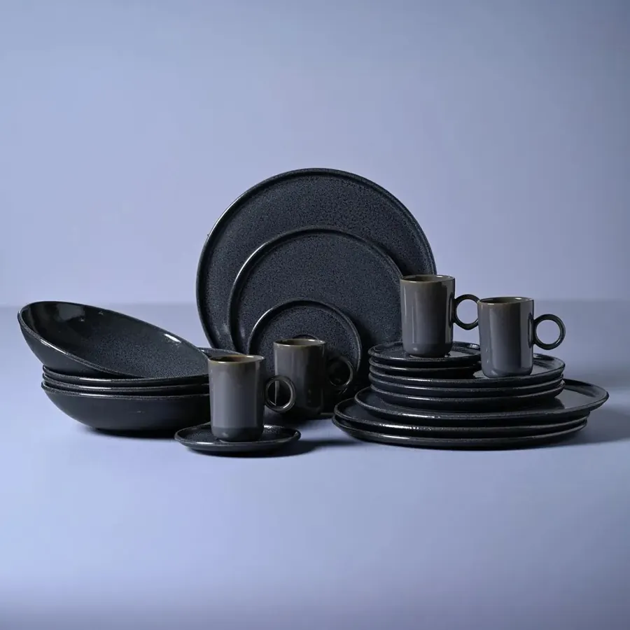 Aparelho De Jantar 30 Pe�as Basic Dove Porto Brasil Cer�mica Stoneware
