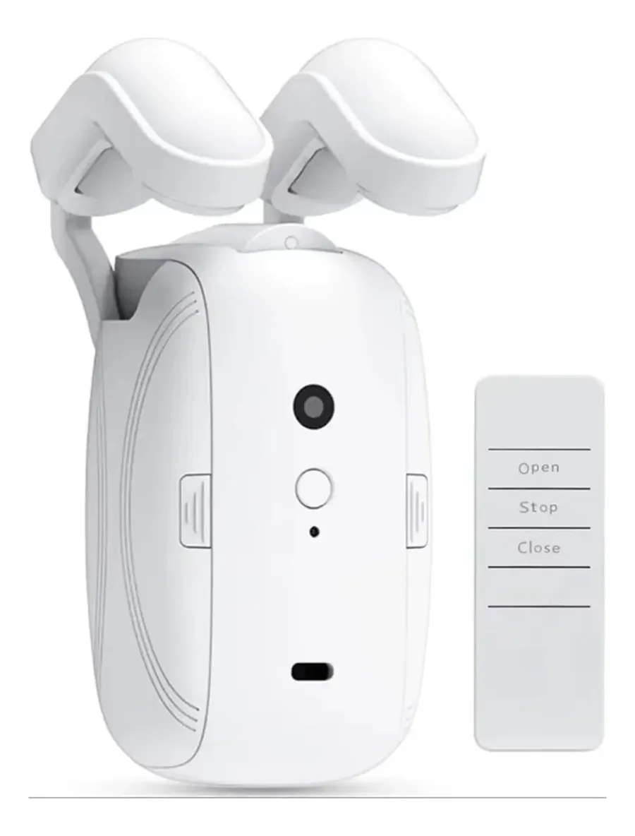 Kit Automa��o Cortinas Motor Inteligente Com Controle Branco